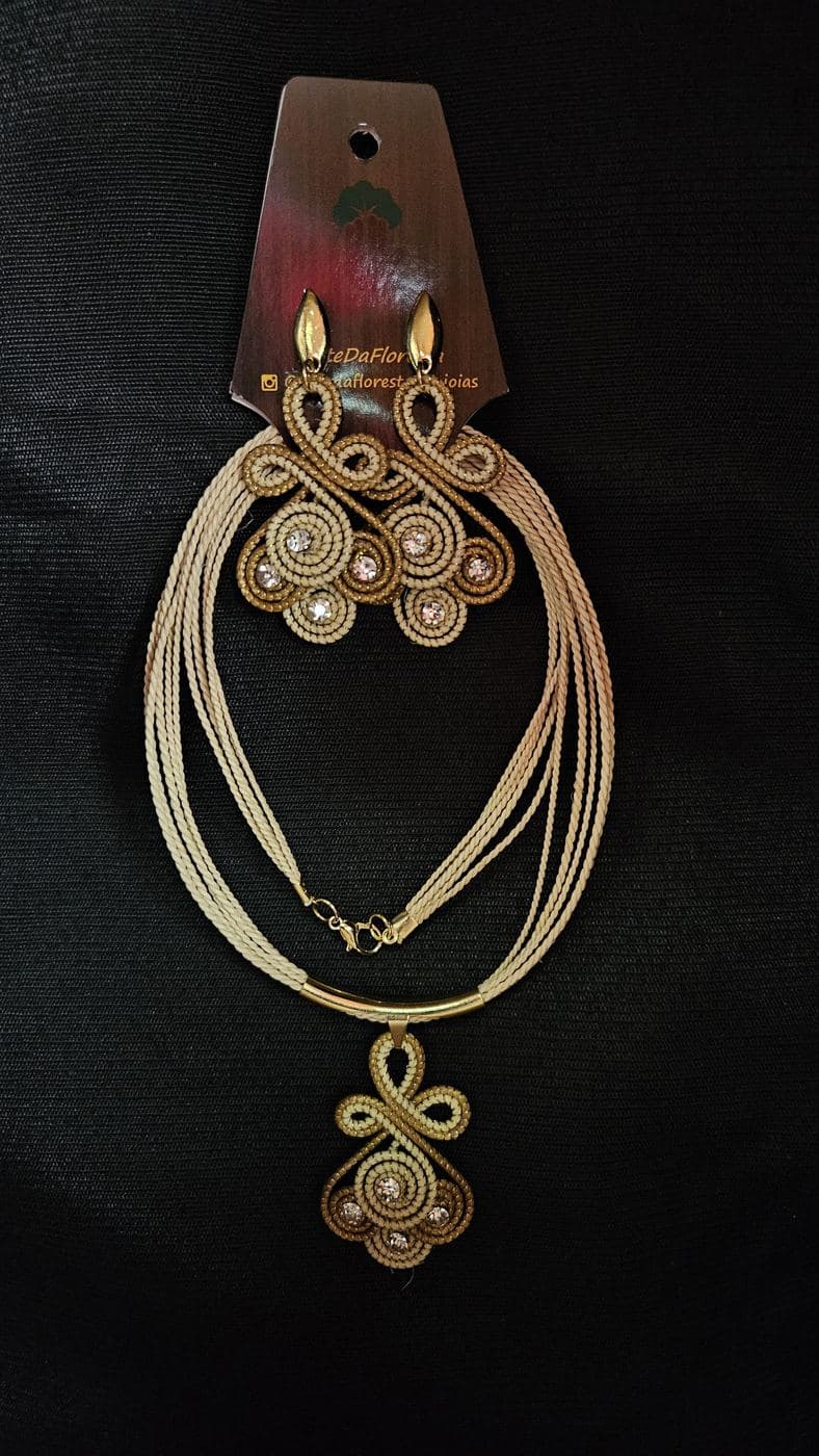 Conjunto Colar e Brinco Arabesco Imperial