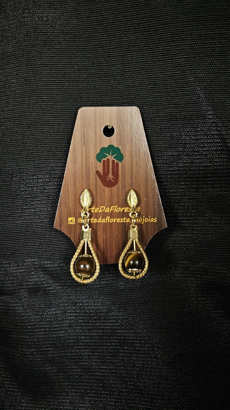 Brinco Pendente Balãozinho Minimalista Dourado